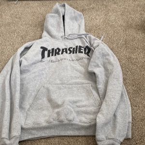 THRASHER HOODIE GRAY SIZE M